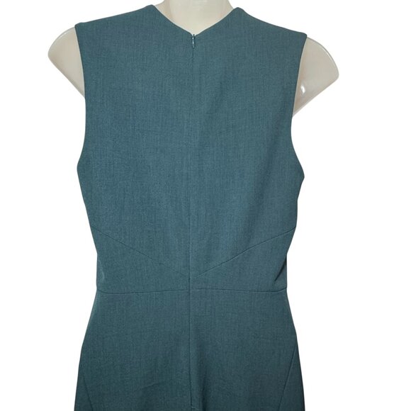 M.M. Lafleur Annie Sleeveless V-Neck Green Career Dress Size 6 - Picture 7 of 10